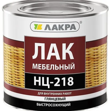 Фото №0 Лак ЛАКРА Лак для отделки мебели ЛАКРА НЦ-218 1,7 кг глянцевый
