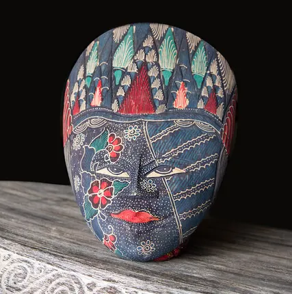 Фото №0 Маска "Орнамент" на удачу, синяя, 28,5см*20,5см, Chateau Collection CC-MASK-OBLUE