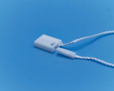 фото Биркодержатель веревочный с пластиковой пломбой 175мм, цвет белый, (1000шт/уп)