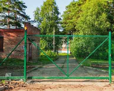 фото Ворота откатные для 3д забора 6000х2500 мм