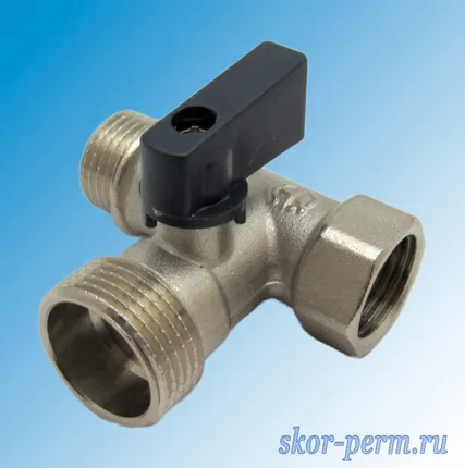 Фото №0 Кран для стиральной машины трехпроходной AQUALINK 15х20х15 г/ш/ш