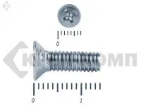фото Винт потайной,цинк DIN965 4х14 (20000шт)