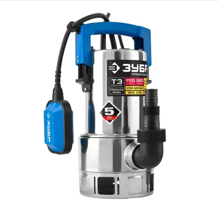 Фото №0 Дренажный насос ЗУБР НПГ-Т3-1100-С (1100 Вт)