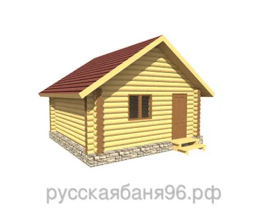 фото Сруб 6х6 бревно 240 мм, рубленные фронтоны, под крышу
