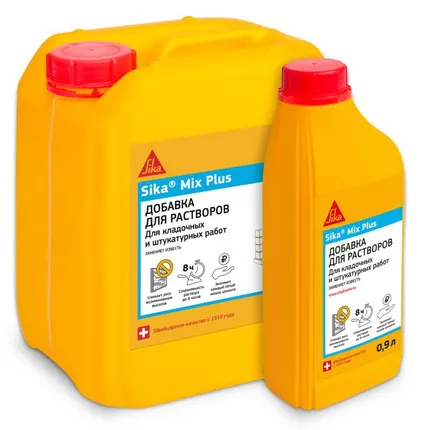 Фото №0 Добавка для строительных растворов (пластификатор) Sika Mix Plus, 5л