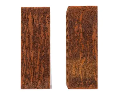 фото Кирпич лицевой силикатный «Ультракоричневый» полнотелый одинарный колотый