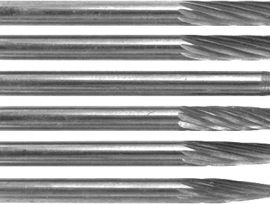 фото Шарошка карбидная по металлу, диам.хвостовика 3мм, цилиндрические закругл.на конце