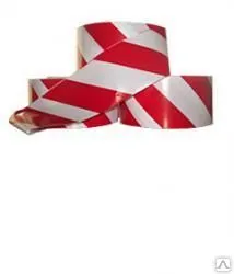 Фото №0 Лента сигнальная оградительная (красно-белая) ЛО-250м (ш. 75 мм) Россия