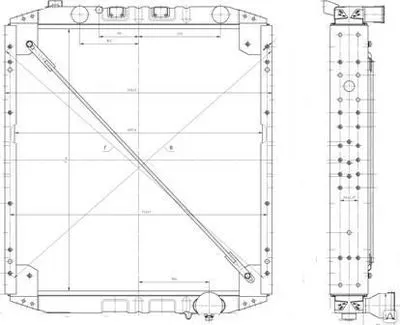 Фото №0 Радиатор водяной 5432А5-1301010-001 МАЗ-5432А5 (Евро-3) 4-х ряд