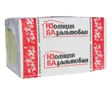 фото Теплоизоляция Стандарт 50кг/м3 (100*600*1000) 6шт. 3,6м2 (0,36м3) ИЗБА