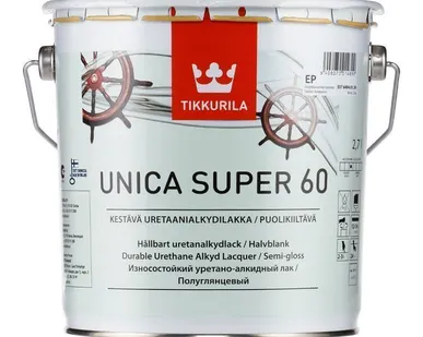фото Лак универсальный Tikkurila Unica Super 60 ( Тиккурила Уника Супер 60) 9л