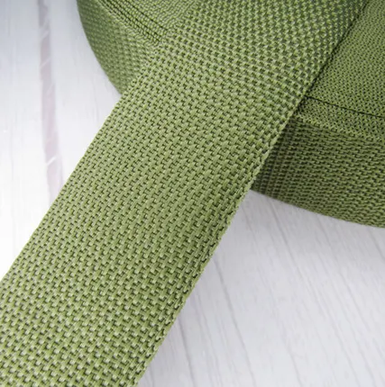 Фото №0 Стропа текстильная лента ременная 40 мм цвет хаки