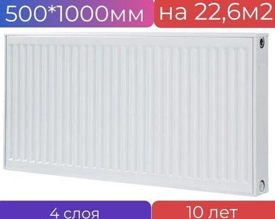 фото Радиатор стальной панельный METEOR K 22/500/1000 Classic, боковое подключение