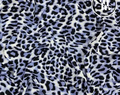 фото Масло принт Леопард, цв. Голубой