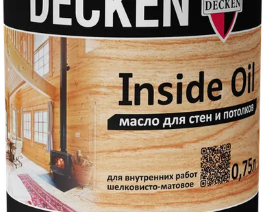 фото Масло для стен и потолков Decken Insidе Oil серо-голубое 0,75 л