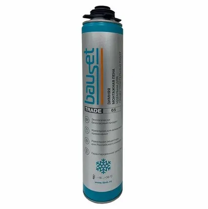 Фото №0 Пена монтажная профессиональная Bauset TRADE 65 зимняя (-18C)