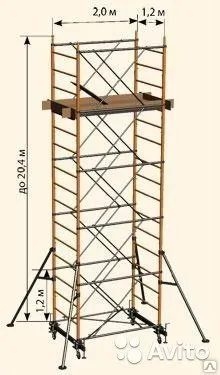 Фото №0 Вышка тура "Стандарт" высота 6м