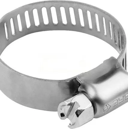 Фото №0 Хомутик ЗУБР &quot;ЭКСПЕРТ&quot; нержавеющий, ширина ленты 9мм, 10-16мм