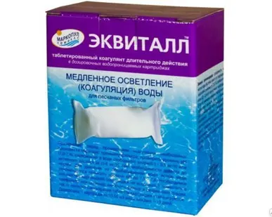 фото Эквиталл коагулянт, таблетки в картридже, ведро, 1 кг Россия