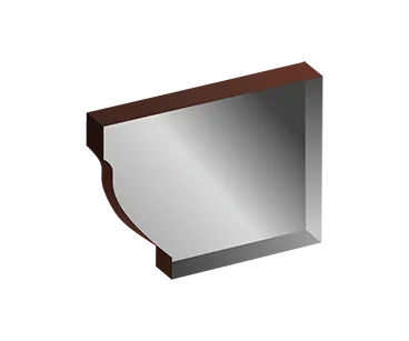 фото ПЛАСТИЗОЛ Заглушка желоба правая 120x86 RAL 8017 шоколад