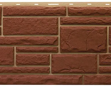 фото Фасадная панель «T-Siding», дикий камень жженый