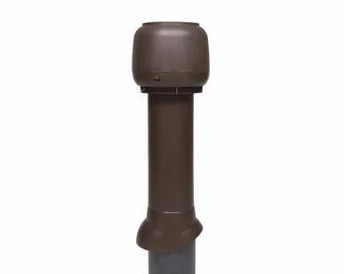 фото Вентиляционный выход Vilpe 125P/ИЗ/700, Темно-коричневый