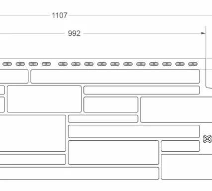 Фото №1 Фасадная панель Камелот премиум Шоколад 392х992мм (0,39м2) Grand Line