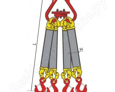 фото Четырехветвевой круглопрядный строп 4КСК-32,0/6,0м