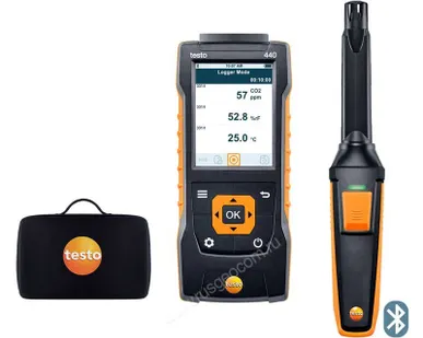 фото Комплект Testo 440 с Bluetooth-зондом CO2 и кейсом
