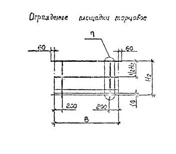 фото Ограждение площадки торцевое