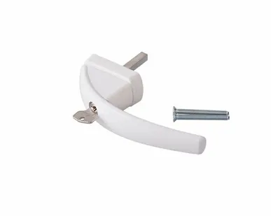 фото Ручка оконная с ключом Roto Swing, 43 мм, белая, 2 винта