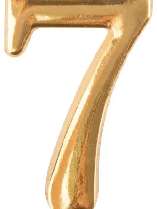 Фото №0 Цифра для обозначения номера квартиры, металлическая Золото "7" FIT 67297