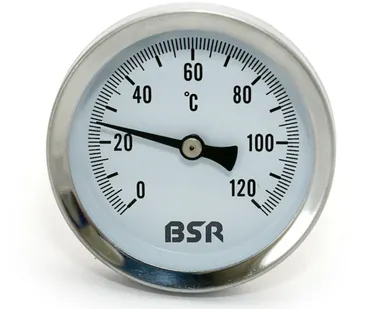 фото Термометр биметаллический накладной BSR Ø 63, 120°C ZOTA