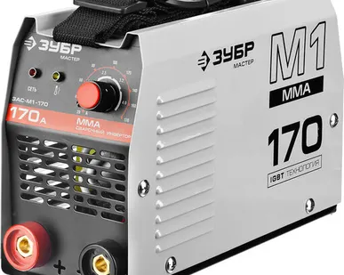 фото Инвертор сварочный, ЗУБР ЗАС-М1-170, 170А, MMA, IGBT, ПВ 30%, принуд обдув, Форсаж дуги, Горячий ста