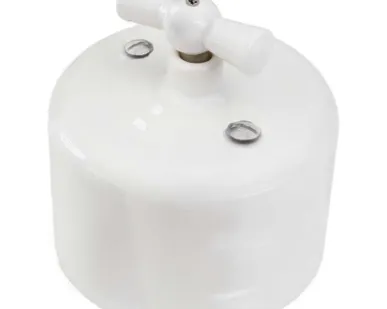 фото Выключатель проходной 1кл. R керамика бел. Bironi R1-211-01