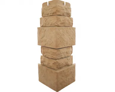 фото Угол фасадной панели «Альта-Профиль», фасадная плитка Травертин