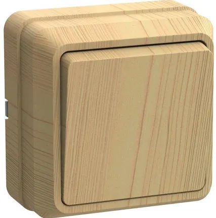 Фото №0 Выключатель 1-кл. ОП Октава 10А IP20 ВС20-1-0-ОС сосна ИЭК EVO10-K03-10-DC