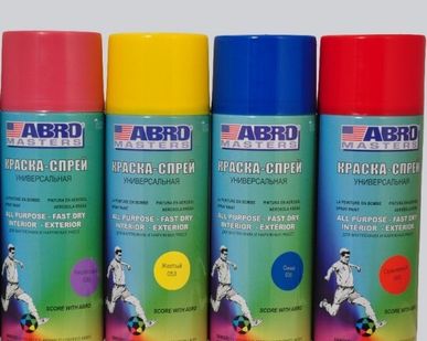фото Краска -спрей ABRO MASTERS (белый глянцевый) ABRO Краска -спрей ABRO MASTER