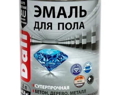 фото Эмаль для пола суперпрочная бежевая RAL 7032 0,8л DALI
