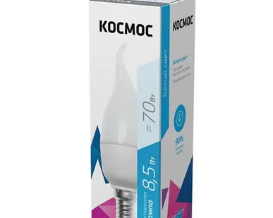 фото Лампа светодиодная CW 8.5Вт 220В E14 4500К Космос LkecLED8.5wCWE1445