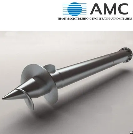 Фото №0 Стальная винтовая свая (фундамент для дома и бани) СВС 76 мм | L2000 - L910