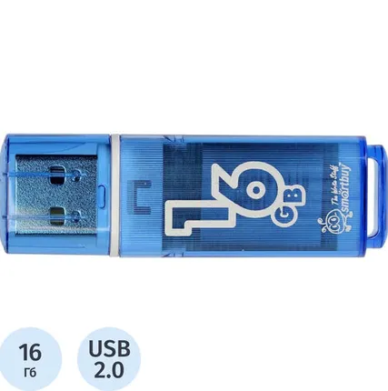 Фото №0 Флеш-память Smartbuy Glossy, 16Gb, USB 2.0, гол, SB16GBGS-B