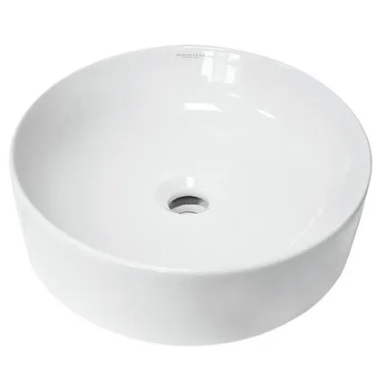 Фото №0 Раковина накладная SANITA LUXE Best Slim 40х40х12, круглая, белая