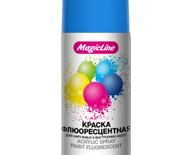 фото Краска аэрозольная синяя флюорисцентная (265г) MagicLine