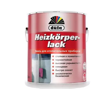 фото Эмаль HEIZKORPELACK для отопительных приборов белая 750мл Dufa