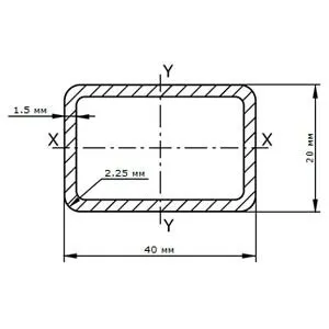 фото Труба профильная 40х20х1.5