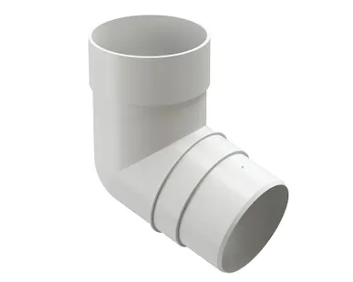 фото Колено водоотводное 72, пломбир Дёке PREMIUM