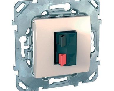фото UNICA Розетка аудио в рамку бежевая Schneider Electric