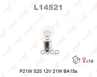 фото Лампа P21w 12V Ba15s LYNXauto арт. L14521