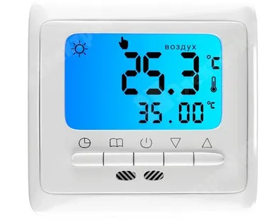 фото Терморегулятор электронный програм.G11Н (6 кВт) датчик воздуха,датчик темп.пола ,ЖК-экран, пределы р GRANDEKS